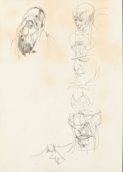 null Raymond MORETTI (1931-2005)

etude de visages

Dessin au crayon, signé et datée

36...