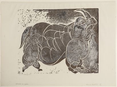 Henry de WAROQUIER (1881-1970) 
Le Rhinoceros...