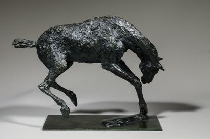 null Andre HOGOMMAT (1925-2015)

Le cheval cabré

Sculpture, épreuve en bronze à...
