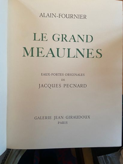 null Alain Fournier

Le Grand Meaulnes. Paris, Galerie Jean Giraudoux, 1967. In-4,...