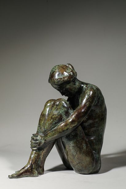 null Michel CORDA (Né en 1960)

Le modèle nu assis

Sculpture épreuve en bronze à...