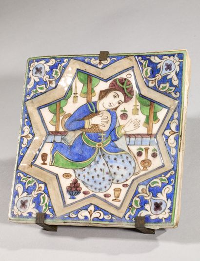 null 
Tile with musician

Siliceous paste with polychrome decoration under transparent...