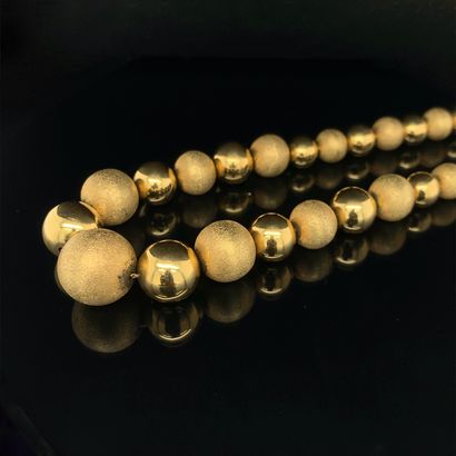 null Important COLLIER « marseillais » en or jaune (750‰) composé de perles d’or...