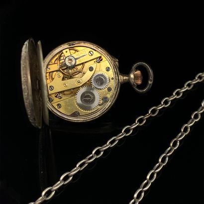 null Silver LOT (min. 800‰) comprising:

- a COL WATCH chased with flowers. White...
