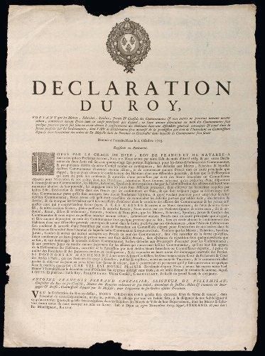 1703 BOURGOGNE & BRESSE "Arrest du Conseil d'Estat du ROY. qui ordonne que les Particuliers...