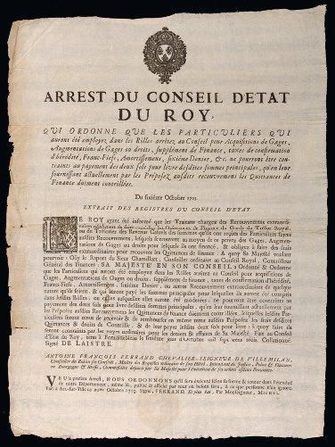 1703 BOURGOGNE & BRESSE "Déclaration du ROY, portant que les Maires, Échevins, Syndics,...