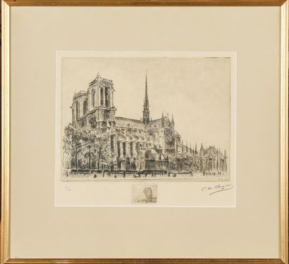 null Antoine Pierre CLUZEAU (1884-1963)

Notre Dame de Paris

Two black engravings,...