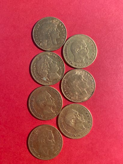 null 
FRANCE - 7 pièces de 10 francs or 

Poids 22,28grs
