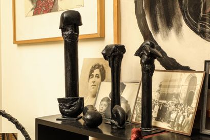 null Sans titre

Réunion de 4 sculptures, technique mixte (tube, métal, époxy, bois)...