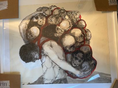 null The bodies

Three signed drawings, ink wash, ink, gouache, pastel, 

39,5x48cm,...