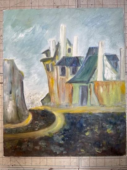 null Anonymous 20th century

"Sunset landscape with architecture"

Oil on canvas...