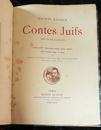 null "Sacher MASOCH.

Contes Juifs. Récits de famille.

Paris, Quantin, 1888, in-4...