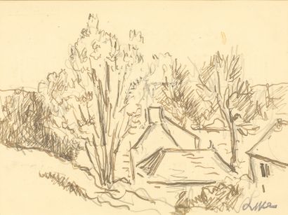 null Maximilien LUCE (1858-1941)

Paysage aux toits

Dessin au crayon, portant le...