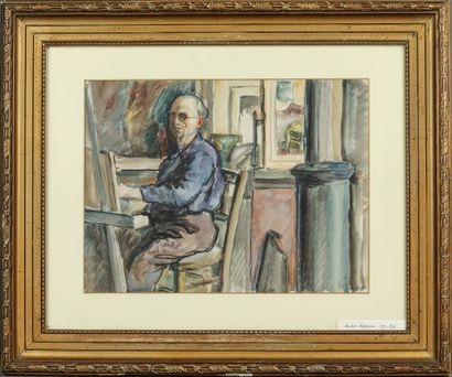null André RAGEADE (1890-1978)

Autoportrait dans l'atelier

Aquarelle signée en...