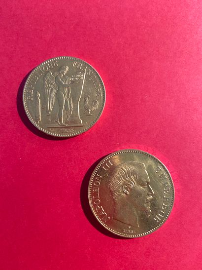 null 2 pièces de 100 francs or

1857 et 1882

poids : 64,42grs