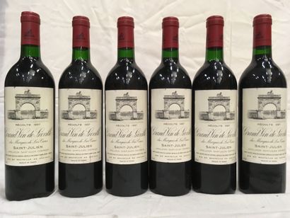 null 6 SAINT JULIEN Grand vin de Léoville du Marquis de Las Cases 1987 75cl
