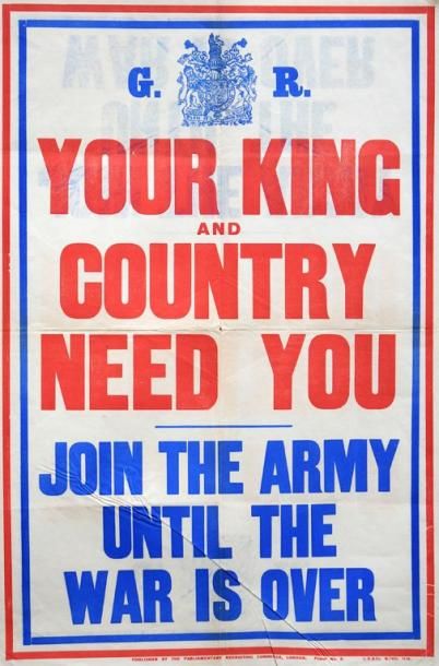 null «Your king and country need you. Join the army...» 1914 Impr. L.S & Co. (76...