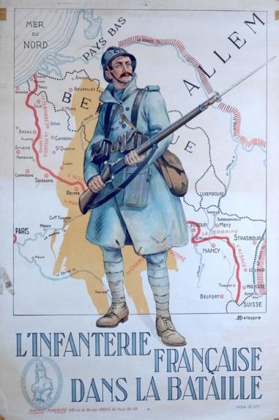 H. Delaspre «L'infanterie Française dans la bataille» Impr. Jouchet Publicité (120...