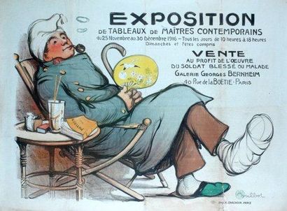 Francisque Poulbot «Exposition de tableaux de maîtres contemporains 1916... au profit...