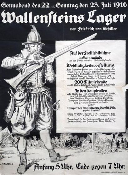 C. Hachez «Wallensteins Lager...» 23 Juli 1916 Impr. Hollerbaum & Schmidt, Berlin...