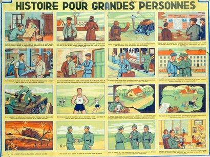 José Bertau «Histoire pour grandes personnes...» (affiche collaborationniste belge)...