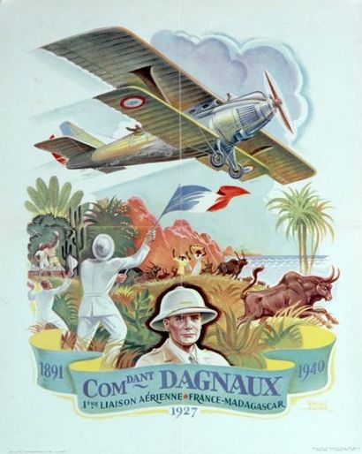 Raoul Auger «1891-1940 Commandant DAGNAUX 1ère liaison aérienne France - Madagascar...