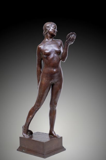 Travail français vers 1900
Femme au miroir
Sculpture,...