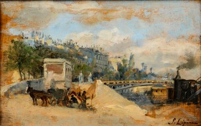 Stanislas LEPINE (1835-1892)
La Seine à Paris,...