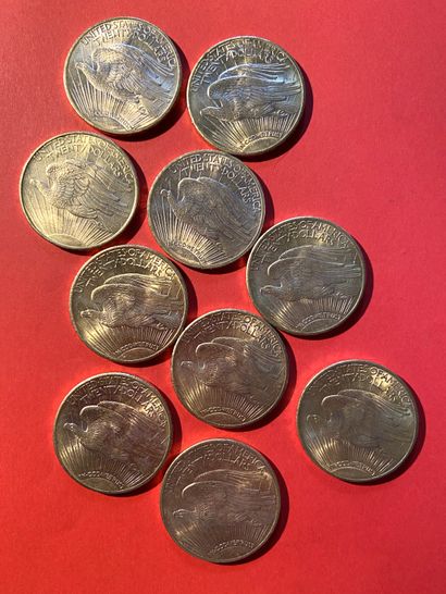 Etats-Unis : 20$ OR
Réunion de 10 pièces...