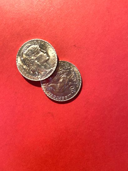 null FRANCE : 20 francs or (différentes années)
Réunion de 2 pièces
Poids net : ...