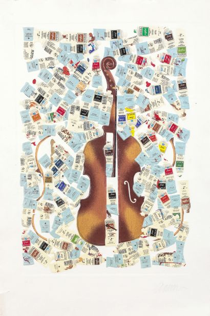 ARMAN (1928-2005)
Violin and tubes of paint
Engraving...