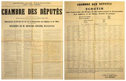 (Aristide BRIAND) Laïcité Chambre des Députés du 3 Juillet 1905 - «Discours du Projet...