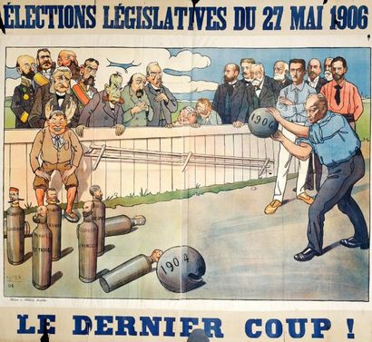 null Affiche politique BELGE: PIETRO 1906 - «ÉLECTIONS LÉGISLATIVES DU 27 MAI 1906...