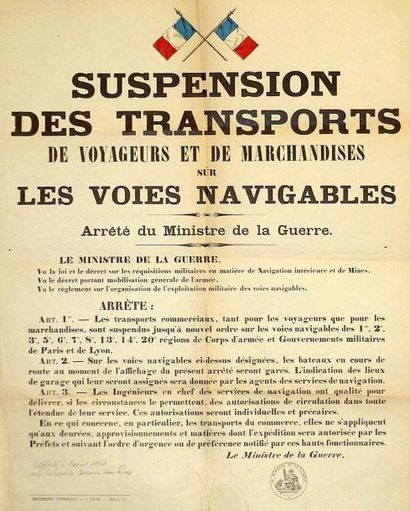 (YVELINES) «SUSPENSION DES TRANSPORTS de Voyageurs et de Marchandises sur les VOIES...