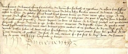 null CHARTE - GISORS - 1473 - FRANÇOIS DU TIERCENT (Baili et Capitaine de Gisors)....