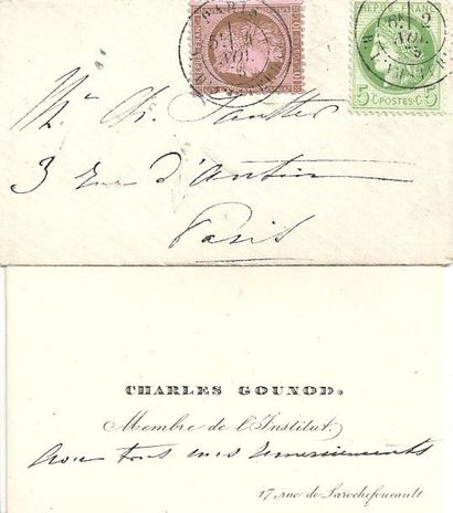 null MUSIQUE - CHARLES GOUNOD [1818-1893] - Compositeur. Ensemble de 3 documents....