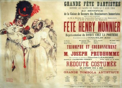 null FÊTE HENRY MONNIER - Maurice NEUMONT 1904 - Grande fête d'artistes donnée au...