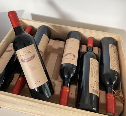 null 12 bouteilles en caisse bois, Grand Vin de REIGNAC 2014 (0,75L)
 (Prix de vente...