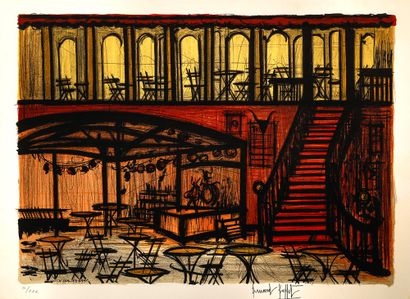 null Bernard BUFFET (1928-1999)
La Taverne 
Décors pour l'Opéra CARMEN (2ème acte)
Lithographie...