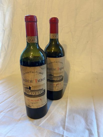 null 2 bottles CHÂTEAU TALBOT Saint Julien Médoc GCC 1955 75cl E.T. B.E.
1 bottle...