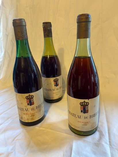 null 3 bottles COTEAUX DU LAYON Château du Breuil "Beaulieu" 1964 75cl E.T. 2x-3cm...