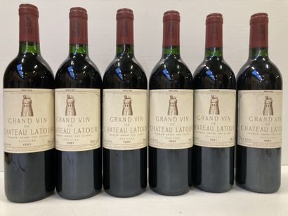 null 6 bottles GRAND VIN DE CHÂTEAU LATOUR Pauillac 1er GCC 1991 75cl