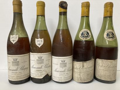 null 3 bottles MEURSAULT BLAGNY 1er Cru Château de Blagny 1973 75cl 1x level -10cm...