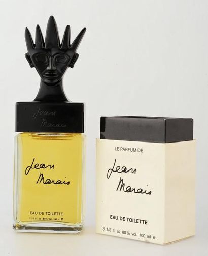 Jean MARAIS "Le Parfum de Jean Marais" Flacon en verre, bouchon de couleur noir,...