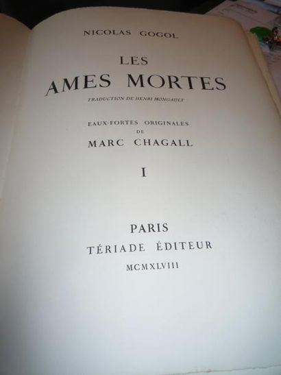 GOGOL Nicolas Les âmes Mortes. Paris TERIADE EDITEUR 2 Volumes, manque Les eaux fortes...