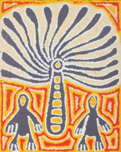 NAPALTJARRI SAMANTHA DANIEL (LURITJA), NEE EN 1982 DEUX ESPRITS / TWO SPIRITS, 2013...