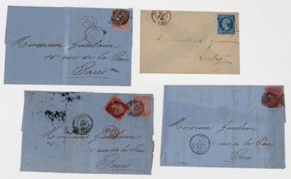 Guerlain Documents d'archives Lot comprenant trois enveloppes lettres (en état) présentant...