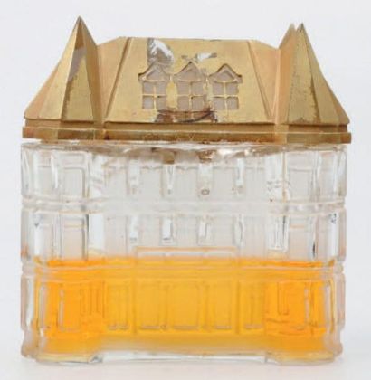 null PARFUM DE MON CHATEAU «Château d'Azur» Flacon en verre figurant un château,...