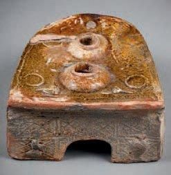 null FOUR DE CUISINIER en terre cuite à glaçure Chine, époque Han, 206 avant - 220...