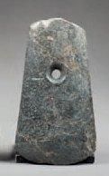null HACHE, pierre sculptée, Epoque Tsing 1644-1911 après JC. 19cm